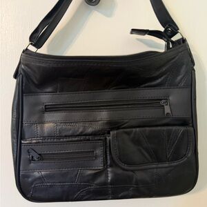 Black Leather Shoulder Bag